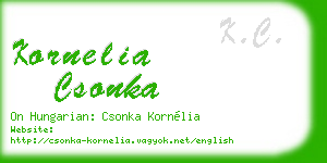 kornelia csonka business card